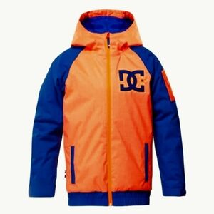 DC 10K Waterproof Snowboarding Boarding Vibrant Orange and Blue Winter Jacket 14